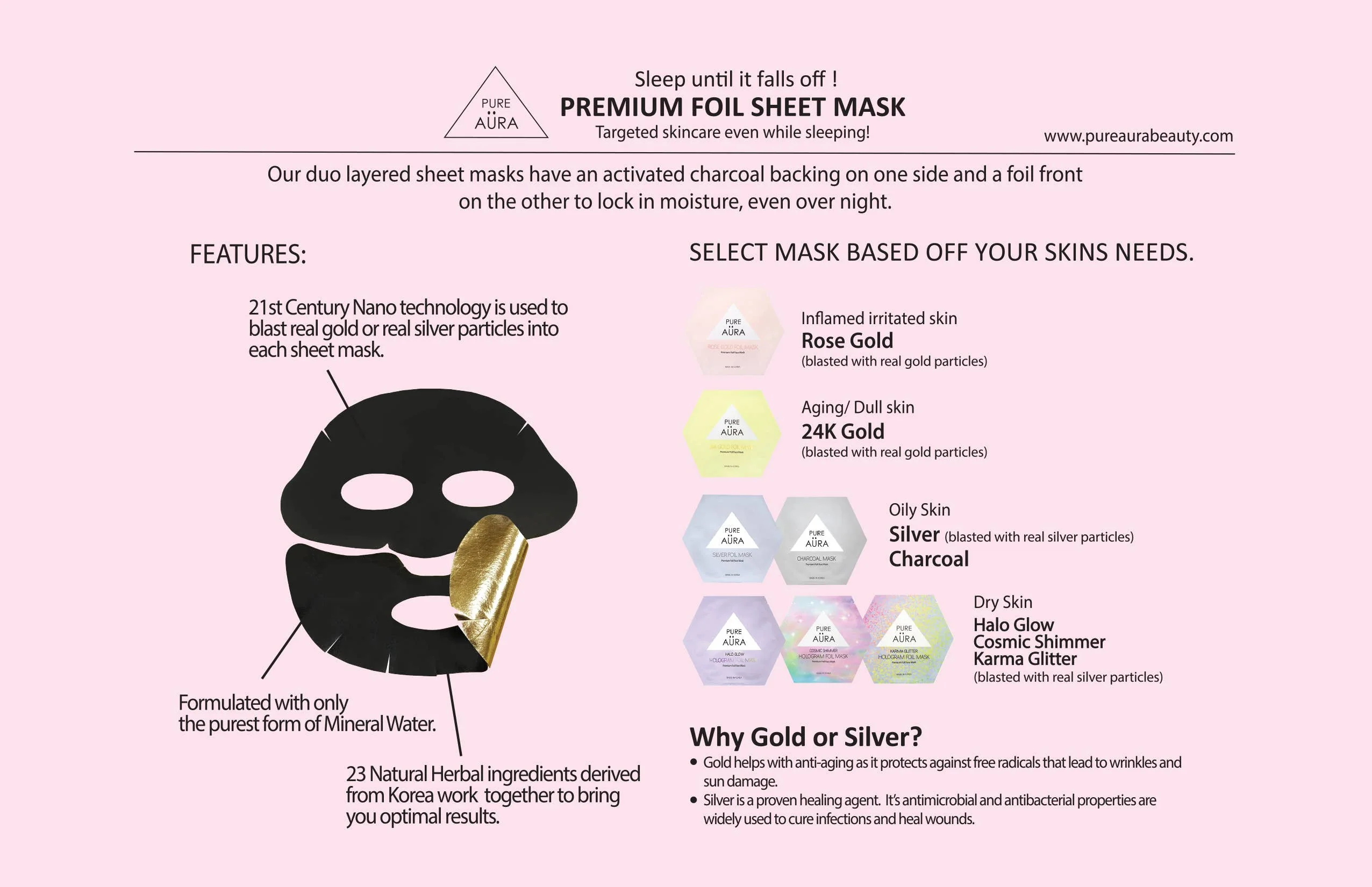 LUXURY COSMIC SHIMMER FOIL FACIAL SHEET MASK - Image 9