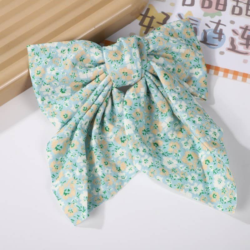 PRETTY DITSY ORGANZA BOW RIBBON HAIR CLIPS | 40H902 - Image 5