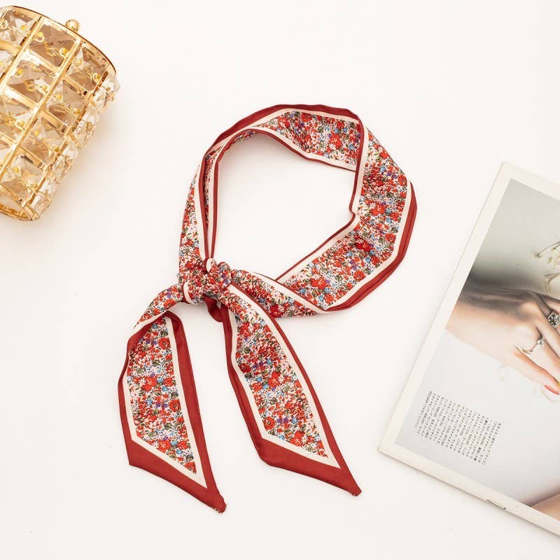 SOFT SILKY SKINNY TWILLY SCARF NECKLACE WRAP - Image 5