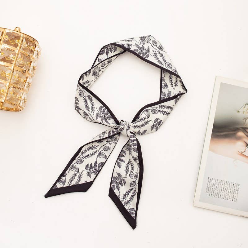 SOFT SILKY SKINNY TWILLY SCARF NECKLACE WRAP - Image 9