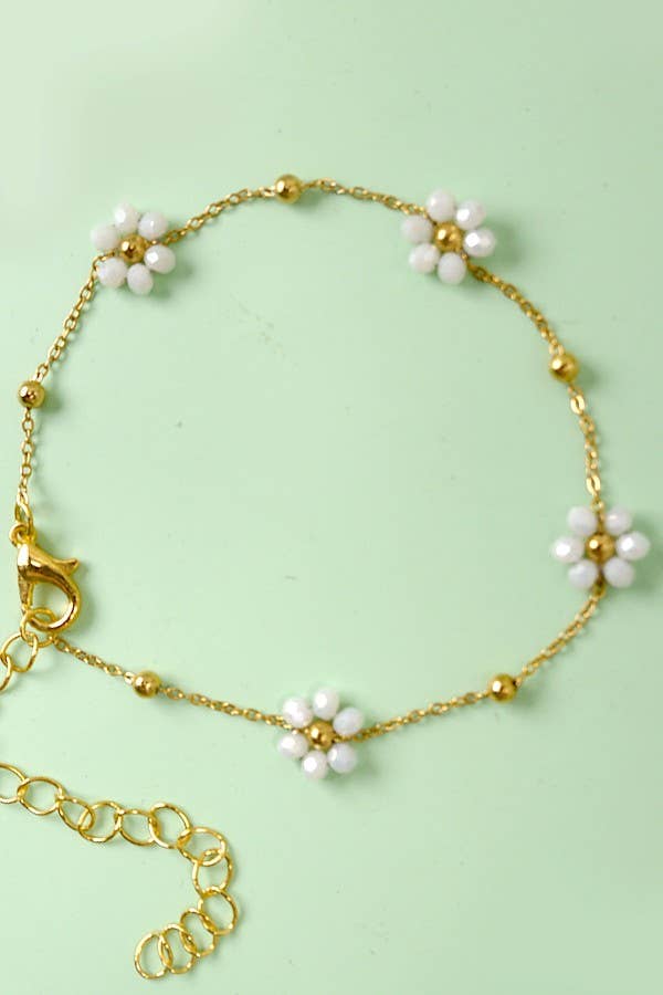 SUMMER MULTI BEADED FLOWER CHARM BRACELETS - Image 3