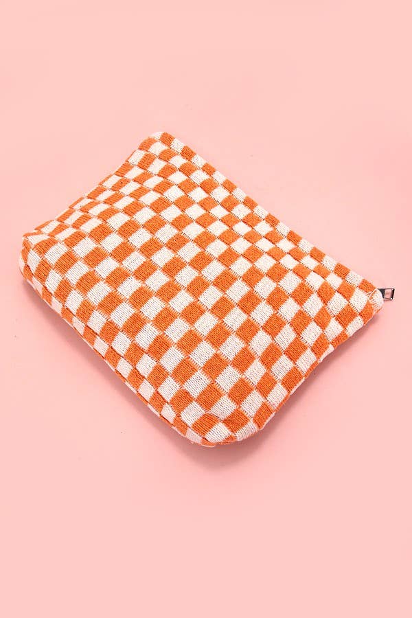TRAVEL CHECKER MAKEUP COSMETIC POUCH BAG - Image 15