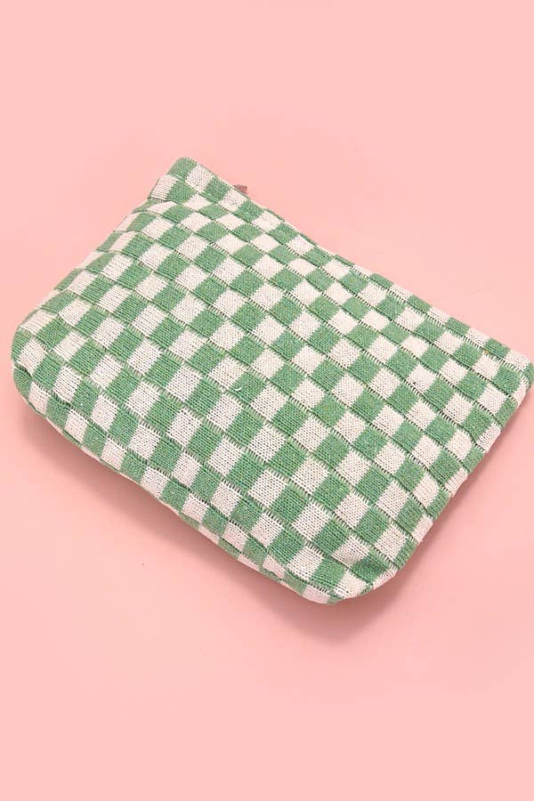 TRAVEL CHECKER MAKEUP COSMETIC POUCH BAG - Image 16