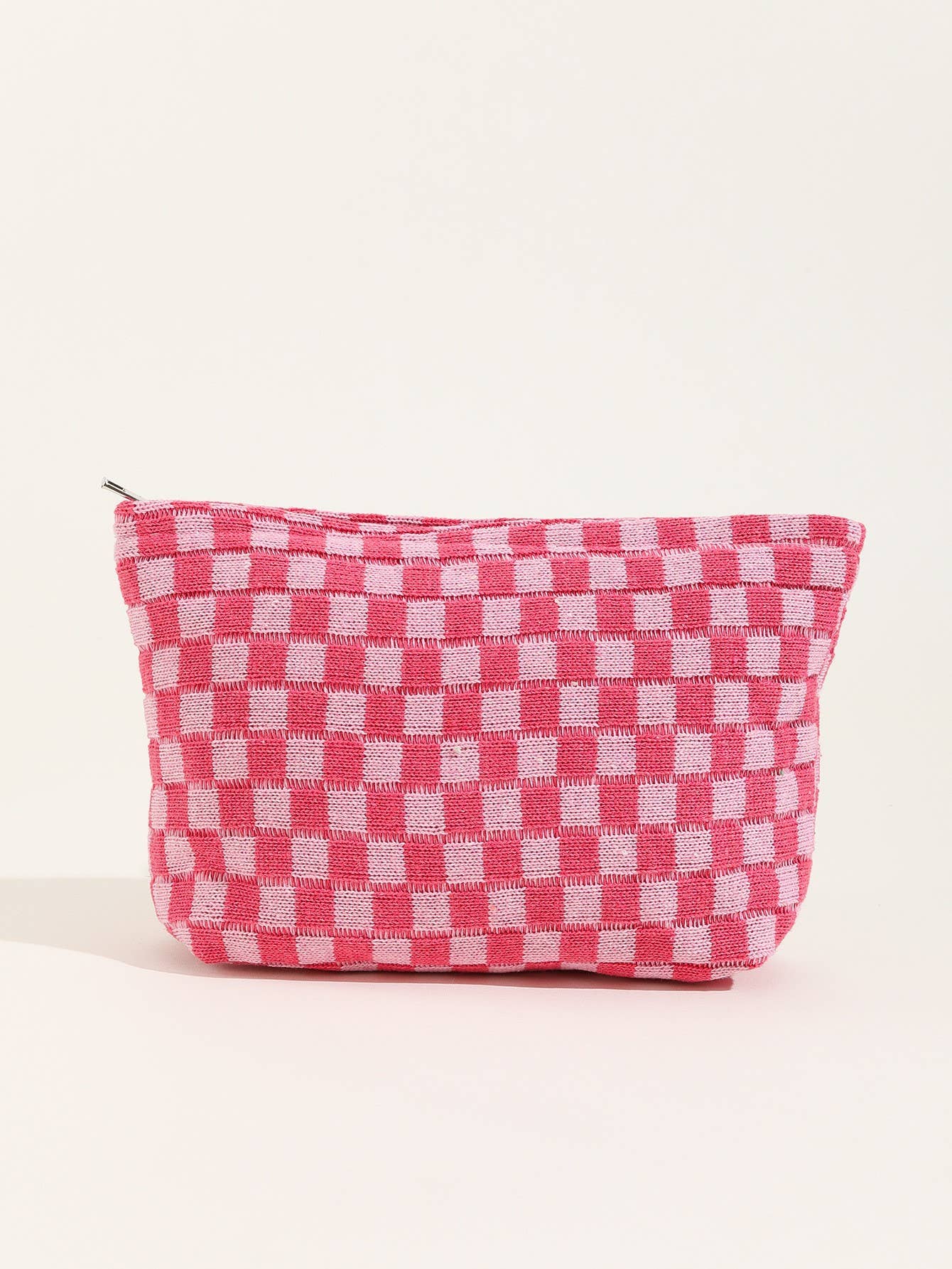 TRAVEL CHECKER MAKEUP COSMETIC POUCH BAG - Image 3