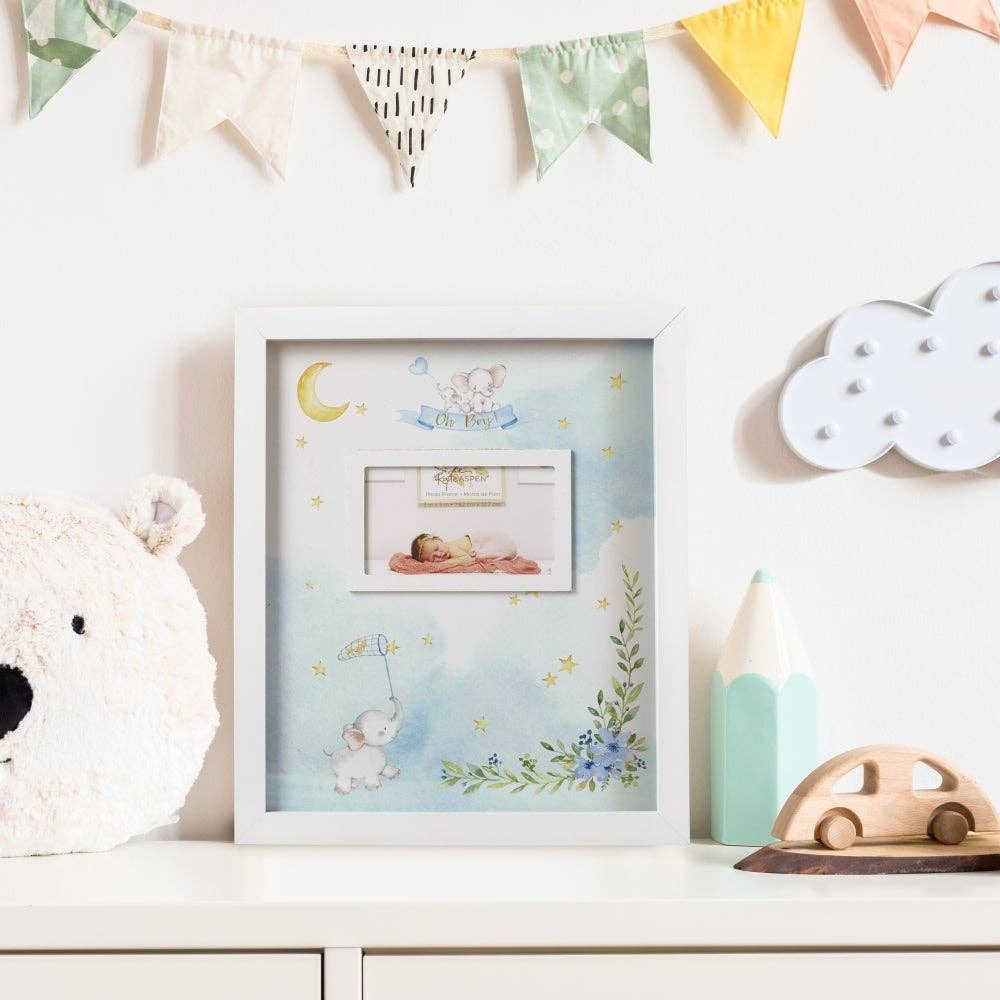 Baby Shower Guest Book Alternative - Elephant Baby Shower (Blue) - Image 5