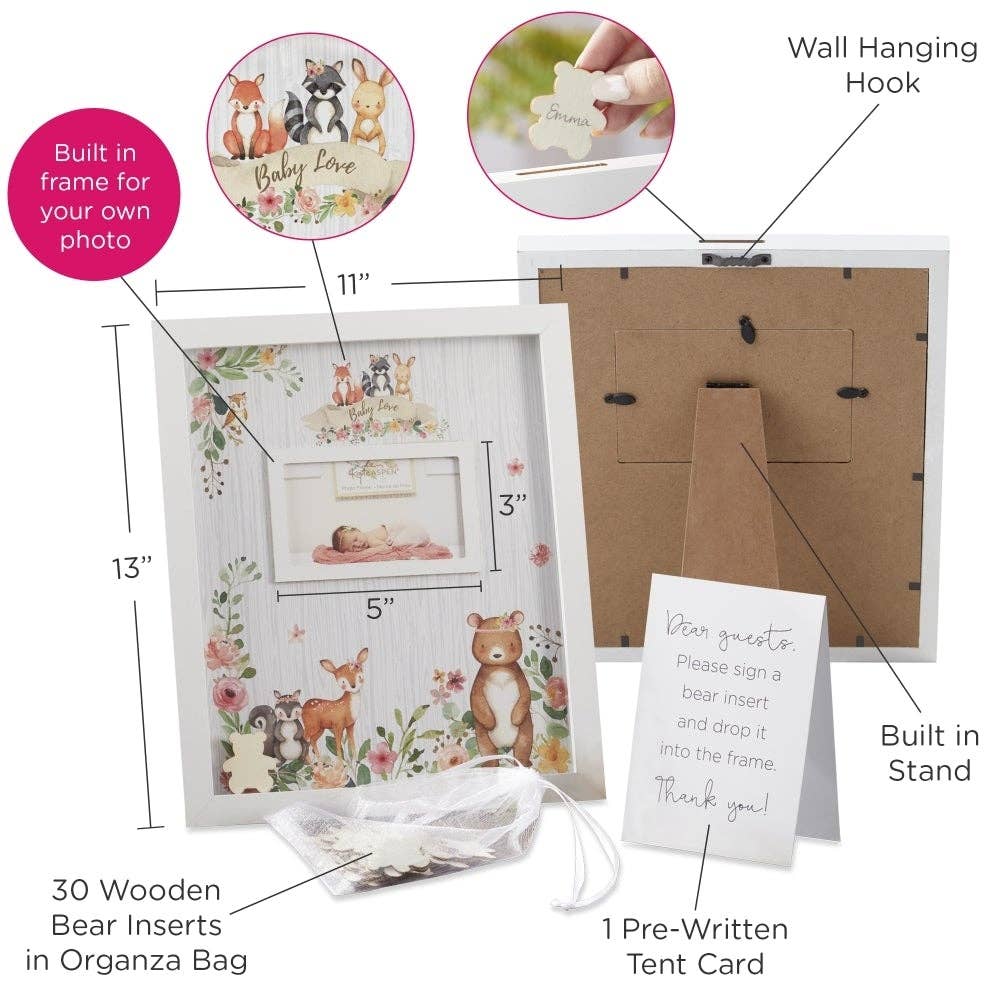 Baby Shower Guest Book Alternative - Woodland Baby (Pink) - Image 6