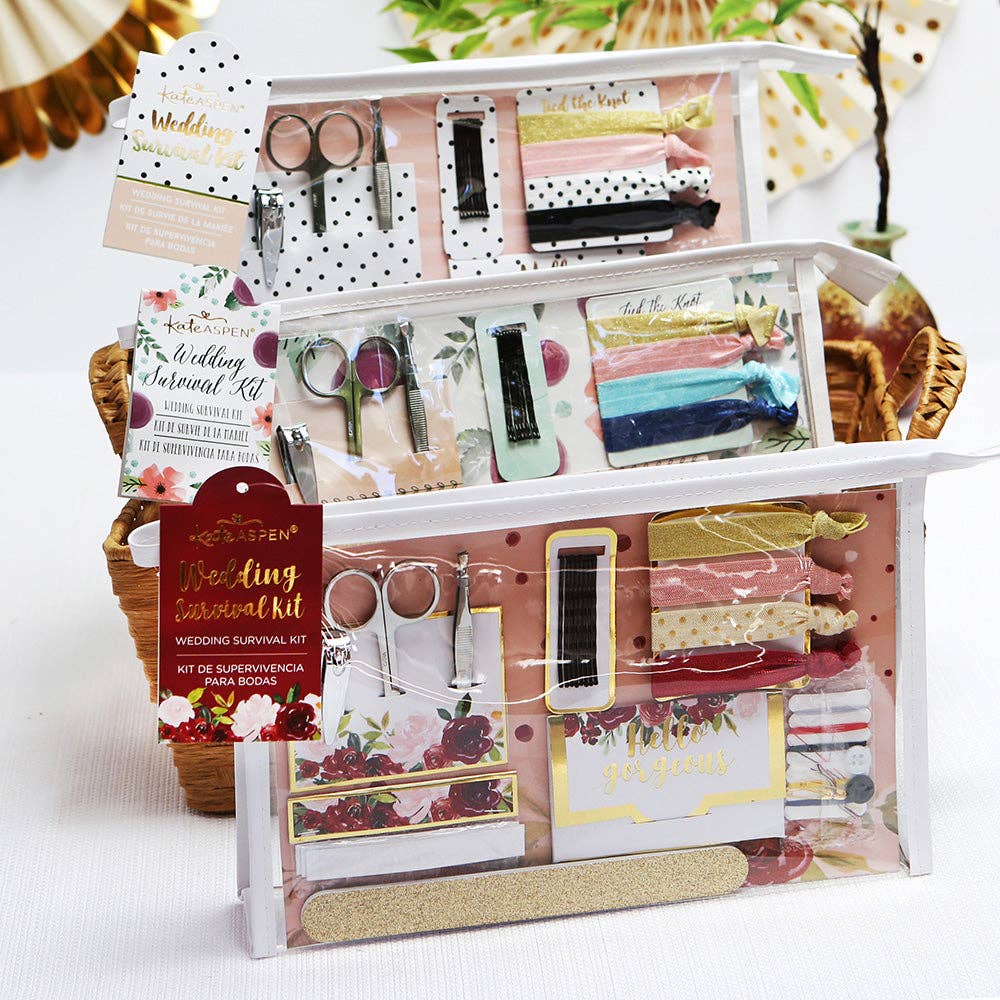 Burgundy Blush Floral Wedding Survival Kit - Image 6