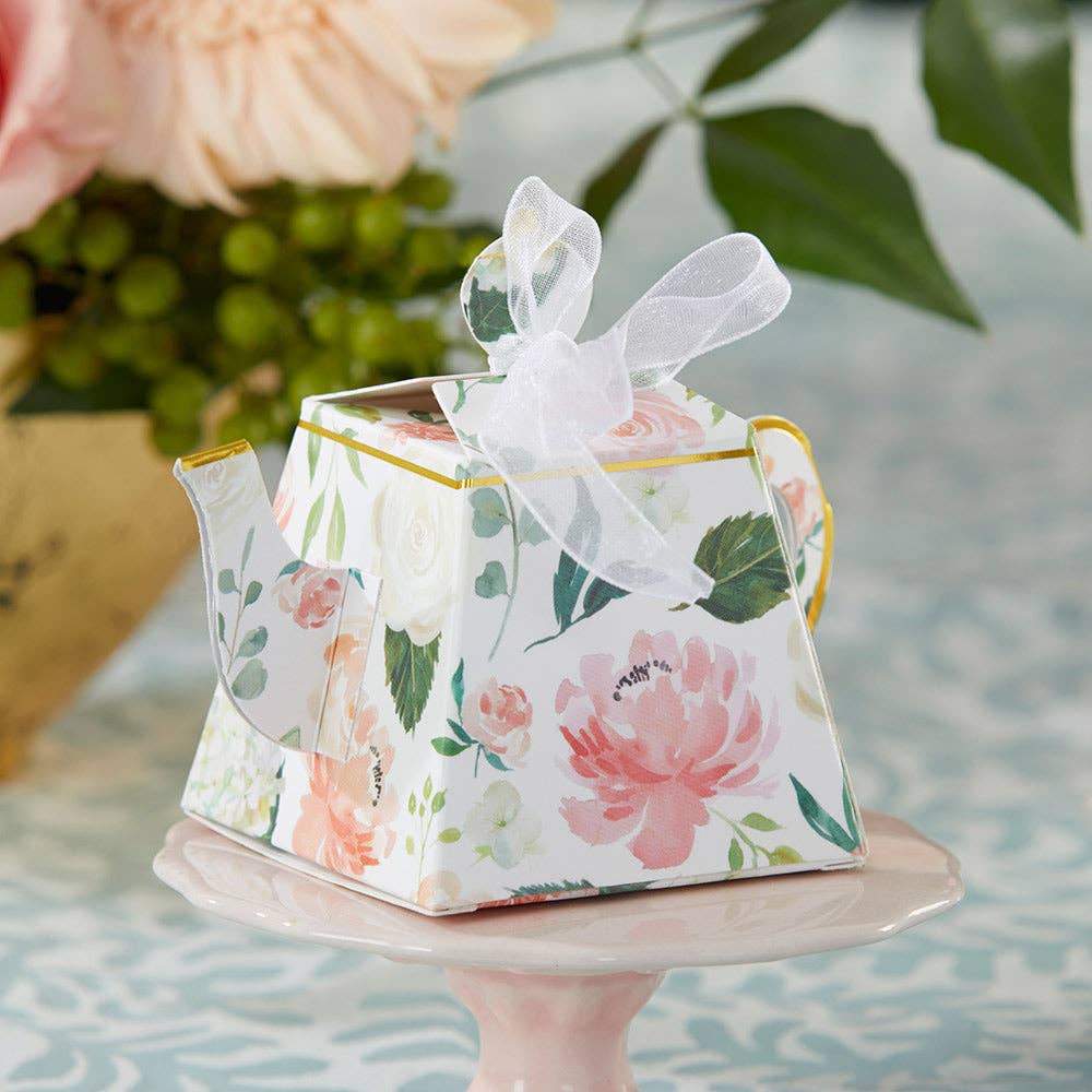 Floral Teapot Favor Box (Set of 24) - Image 3
