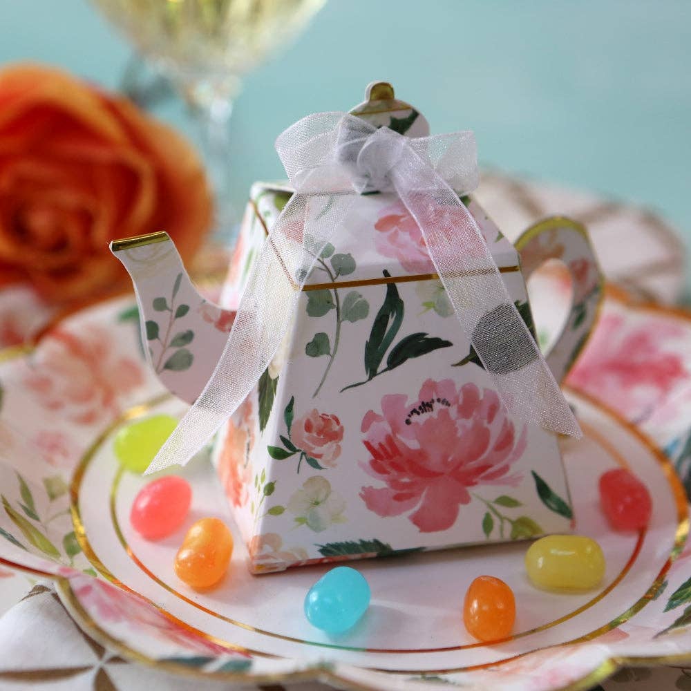 Floral Teapot Favor Box (Set of 24) - Image 4