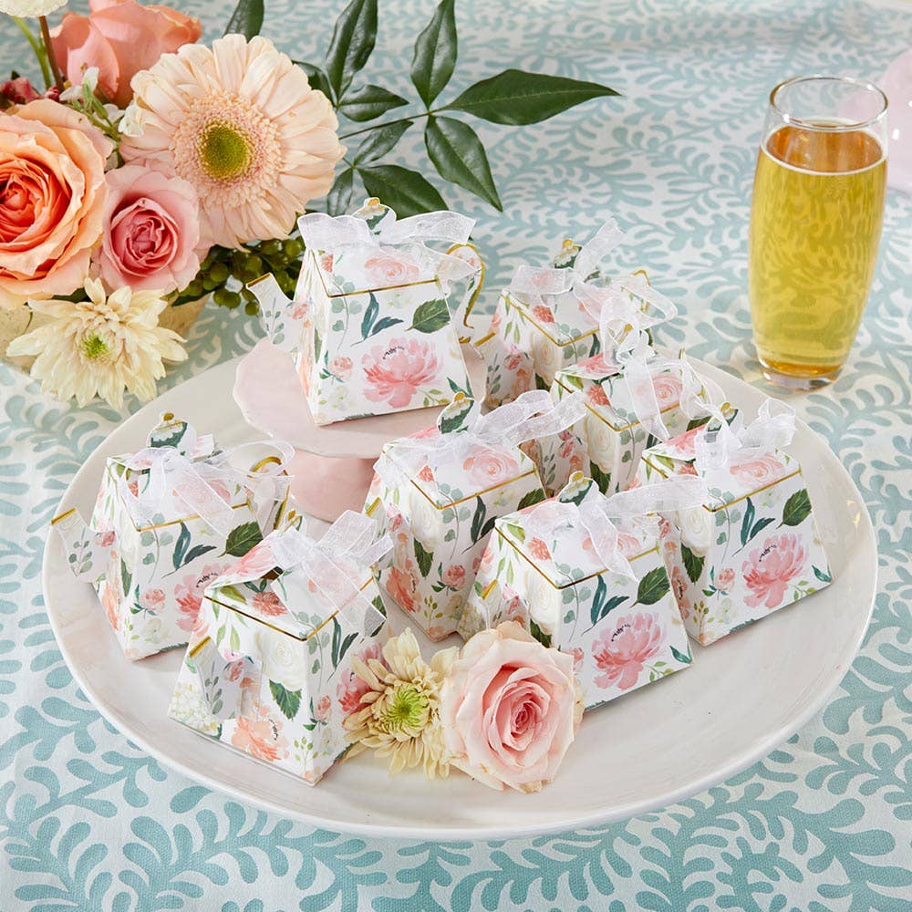 Floral Teapot Favor Box (Set of 24) - Image 7