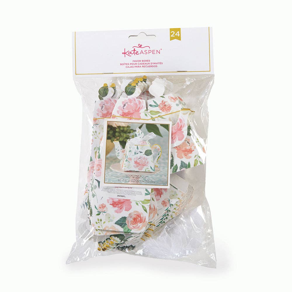 Floral Teapot Favor Box (Set of 24) - Image 8