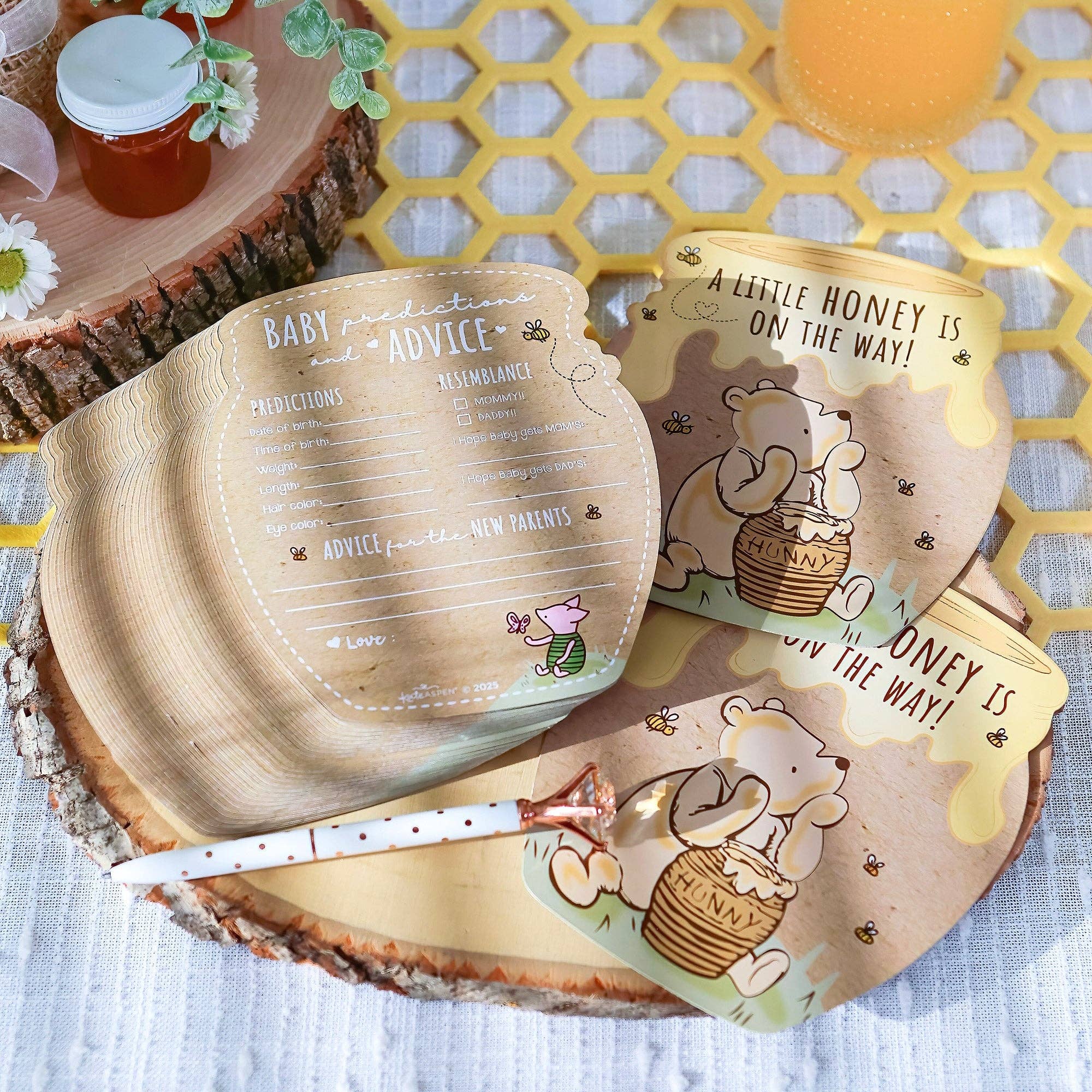 Honey Bear 50pc Cardstock Baby Shower Game Set - Image 3