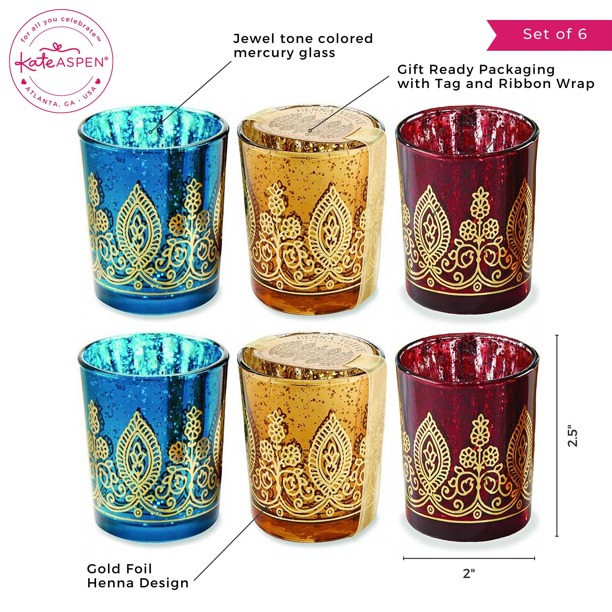 Kate Aspen - Indian Jewel Henna Votives - Assorted - Image 3