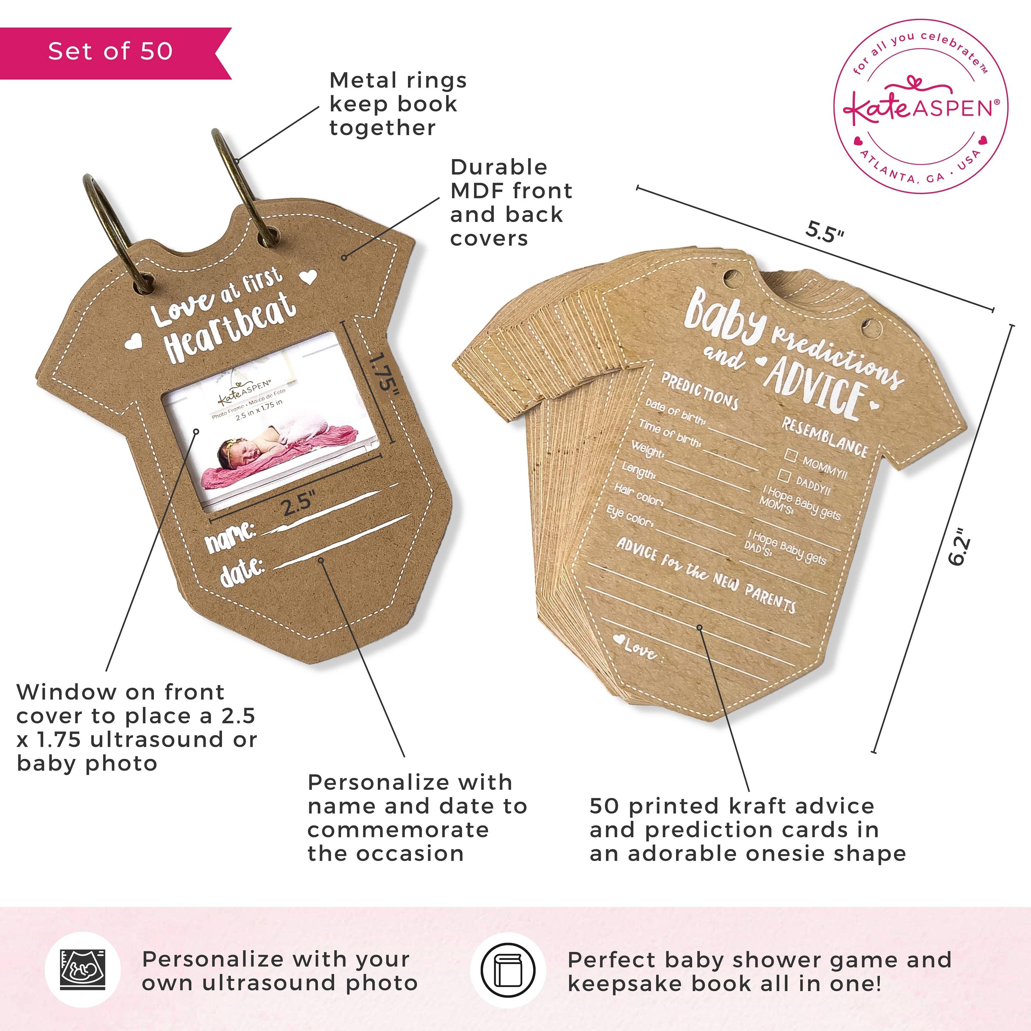 Kraft Onesie Baby Shower Prediction Advice Card Keepsake - Image 6