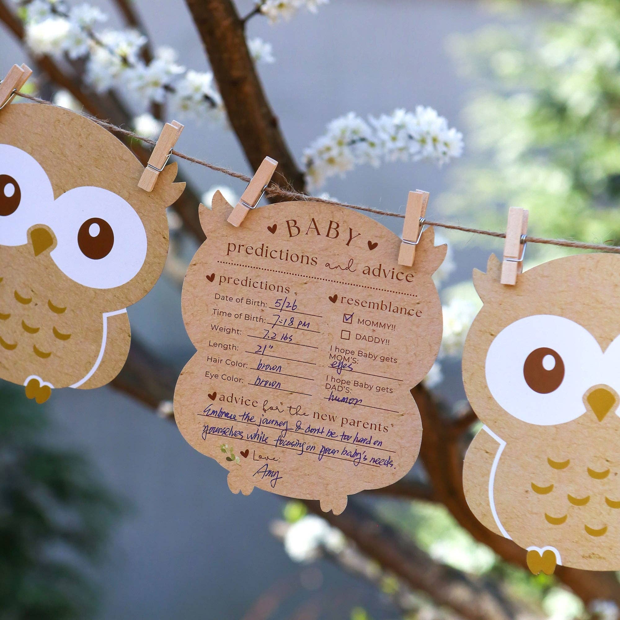 Woodland Baby Shower Advice Card Set - Image 2