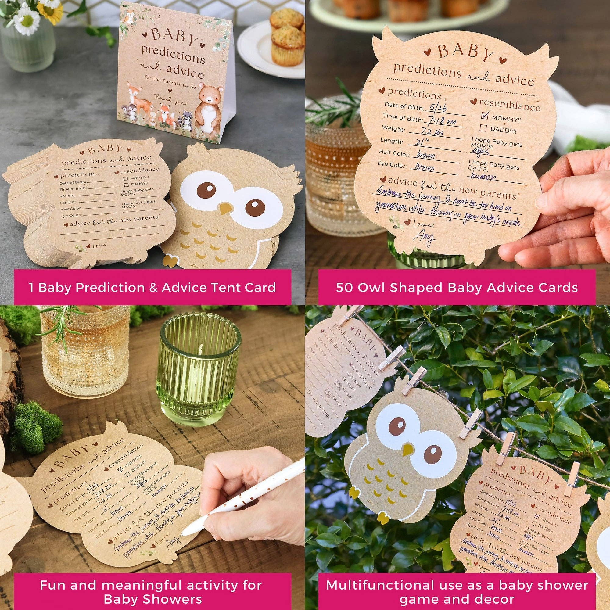 Woodland Baby Shower Advice Card Set - Image 5