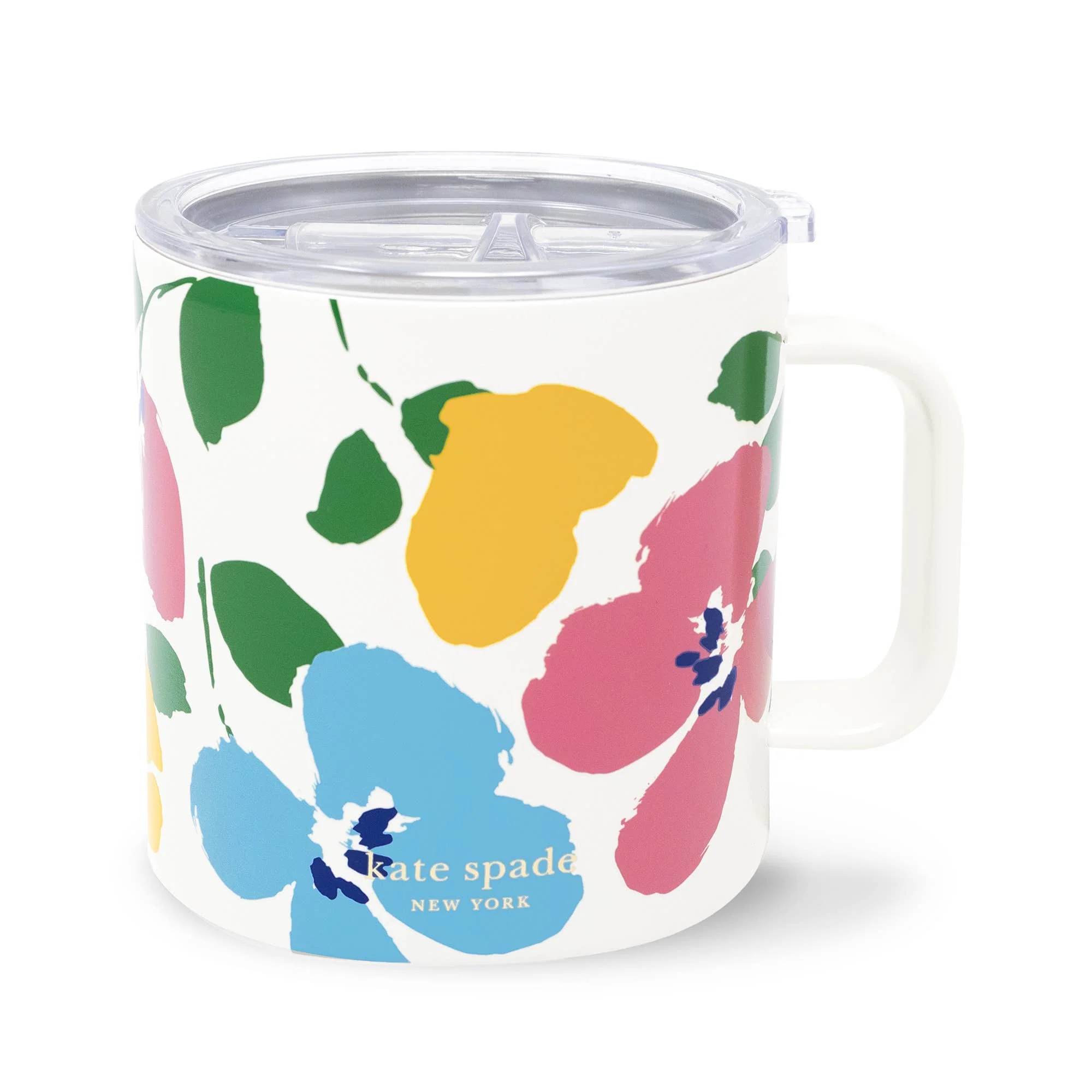 Kate Spade New York Stainless Steel Coffee Mug, Painterly Bouquet