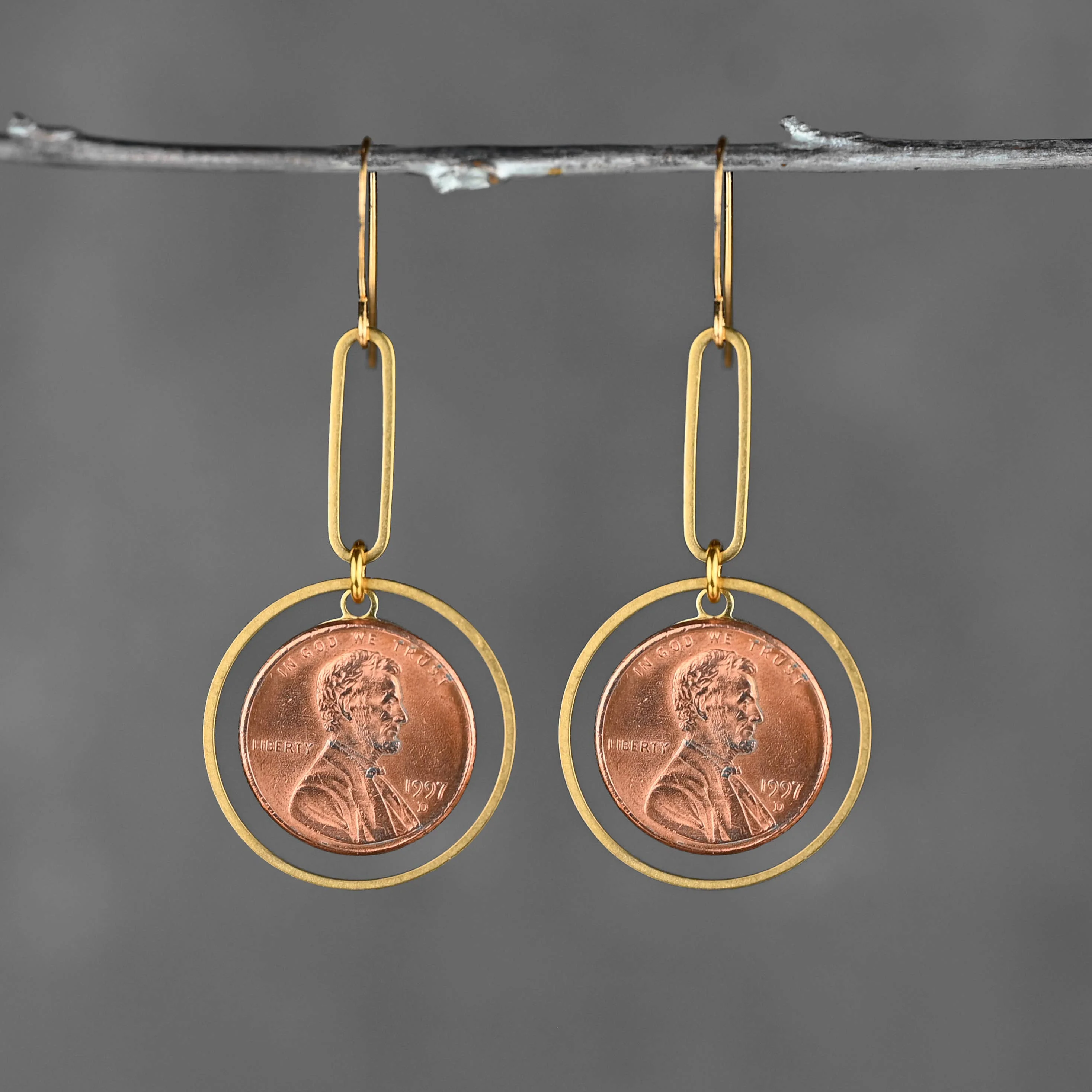 A Lucky Penny For Your Thoughts Earrings - Image 4