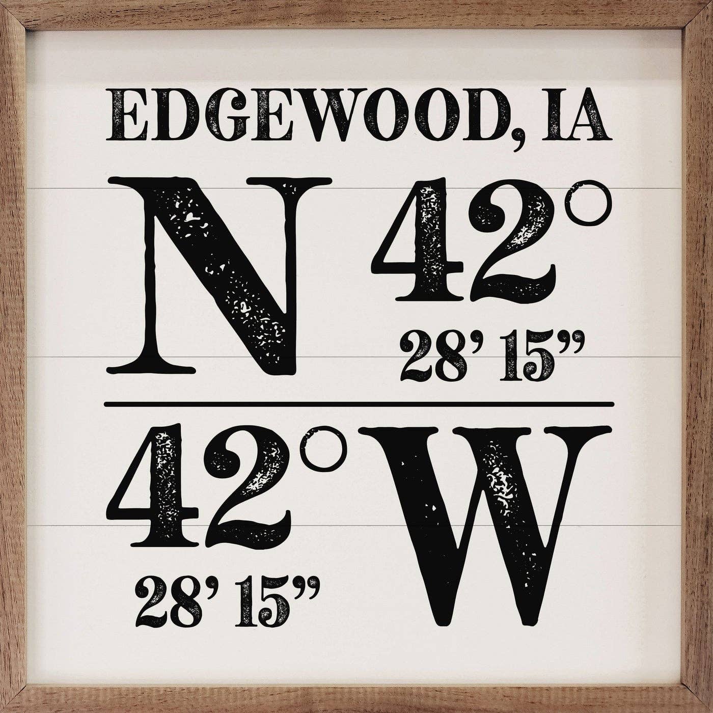 Personalized Rustic City State Coordinates White - Image 2