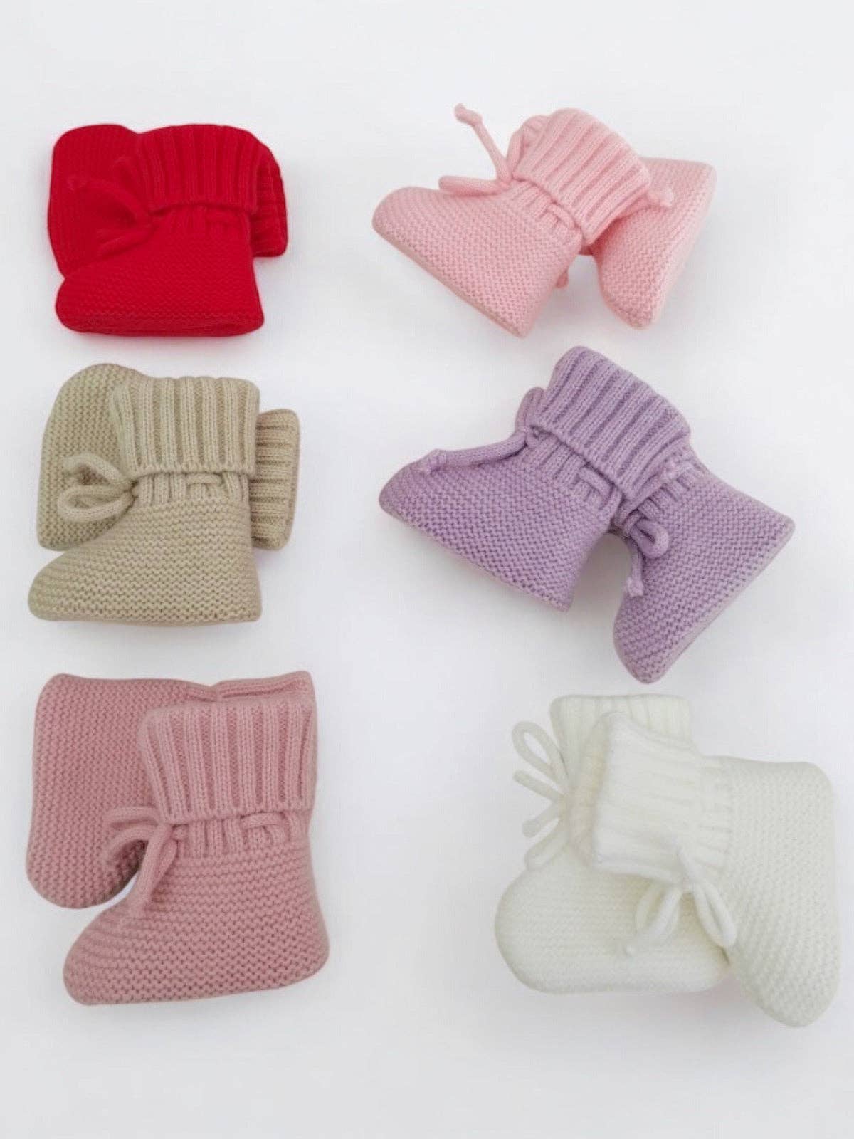 Knit Booties, White: 0 - 6 mo. - Image 5