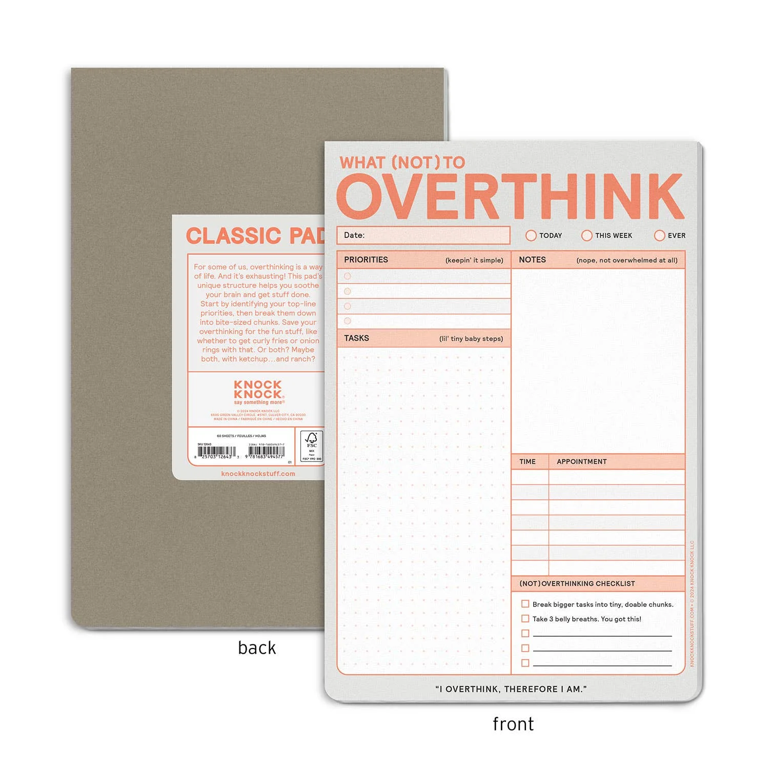 Knock Knock - What (Not) to Overthink Pad (Pastel Version) - Image 2