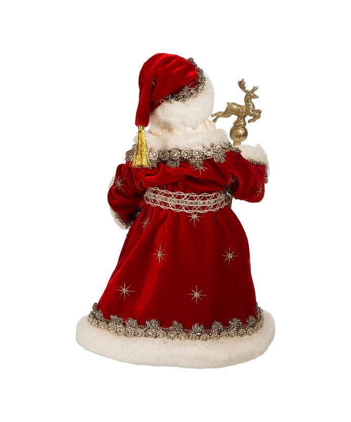 Kurt S. Adler, Inc. - 10.5“ Fabriché™ Regal Red Santa Table Piece - Image 3