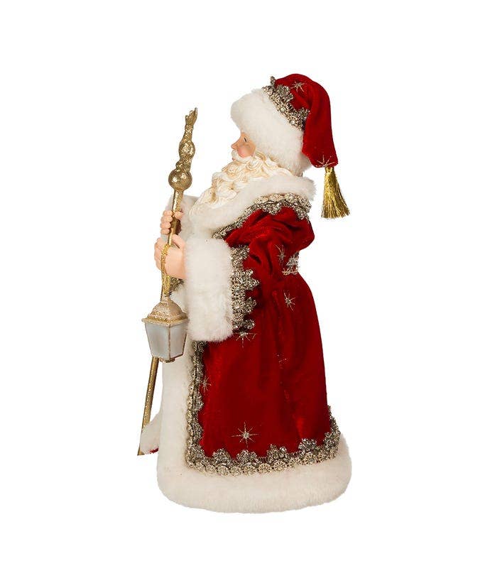 Kurt S. Adler, Inc. - 10.5“ Fabriché™ Regal Red Santa Table Piece - Image 4