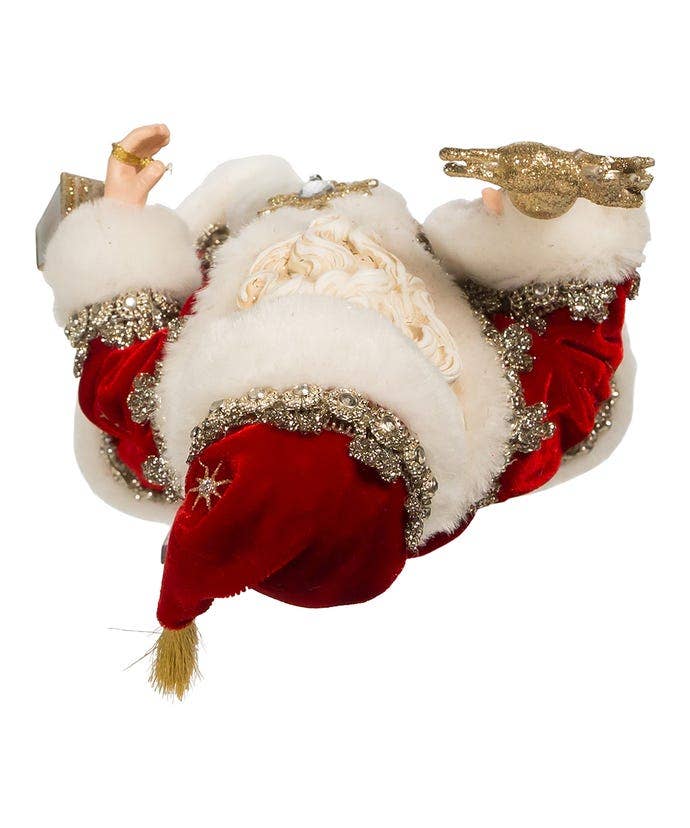 Kurt S. Adler, Inc. - 10.5“ Fabriché™ Regal Red Santa Table Piece - Image 5
