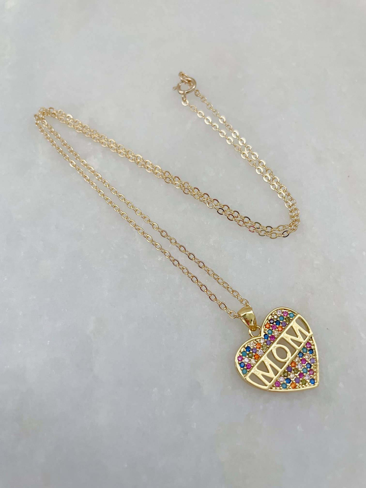 Mom Necklace, Heart Necklace, Heart Pendant - Image 4
