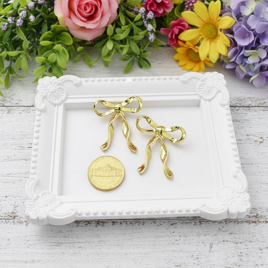 Pretty Bow Dangles LUXE Earrings - Image 3