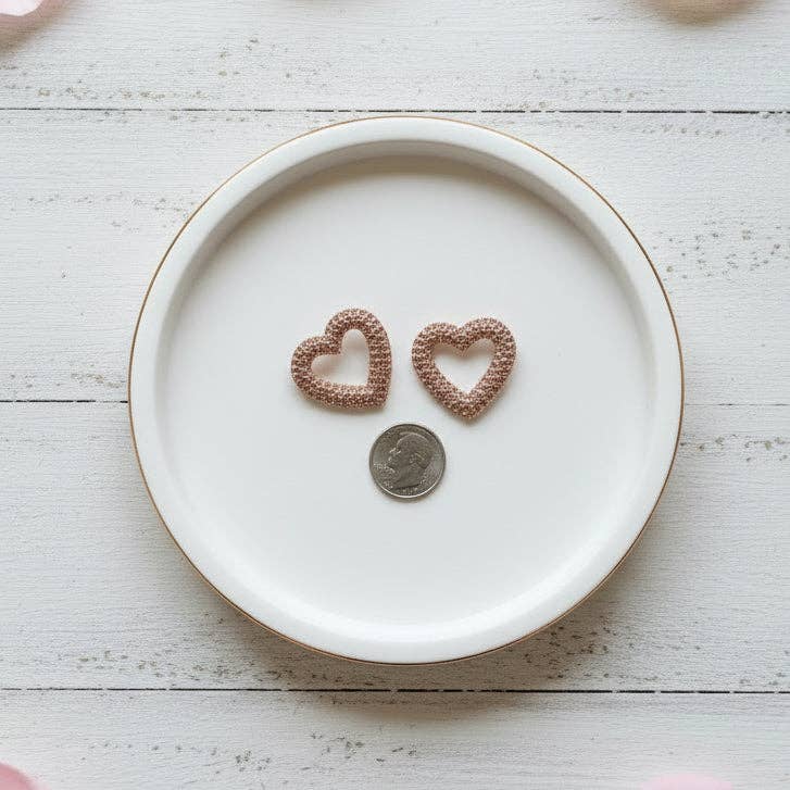 With Love - Channel Set Heart Earrings - Image 3