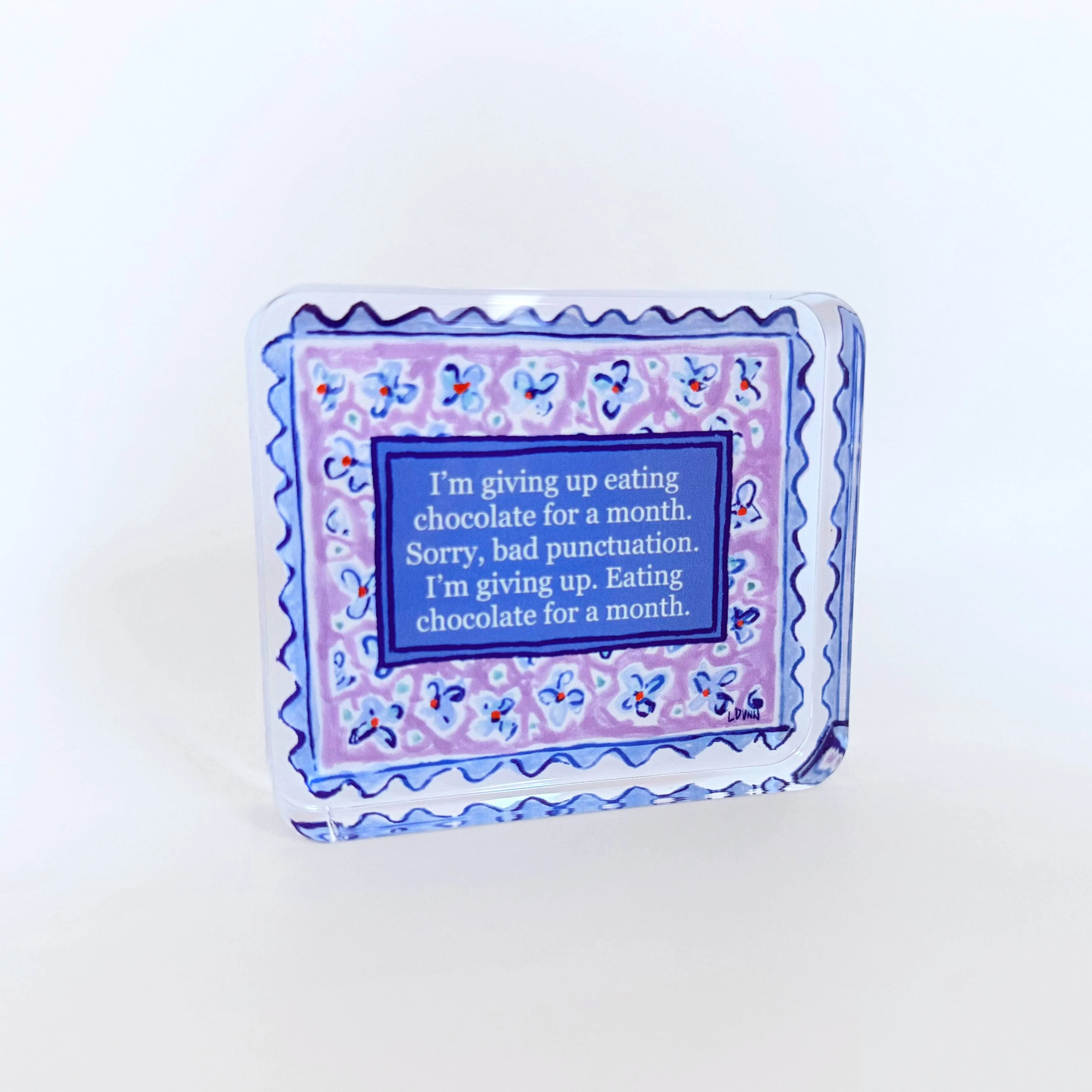 Eating Chocolate Acrylic Block - Image 2