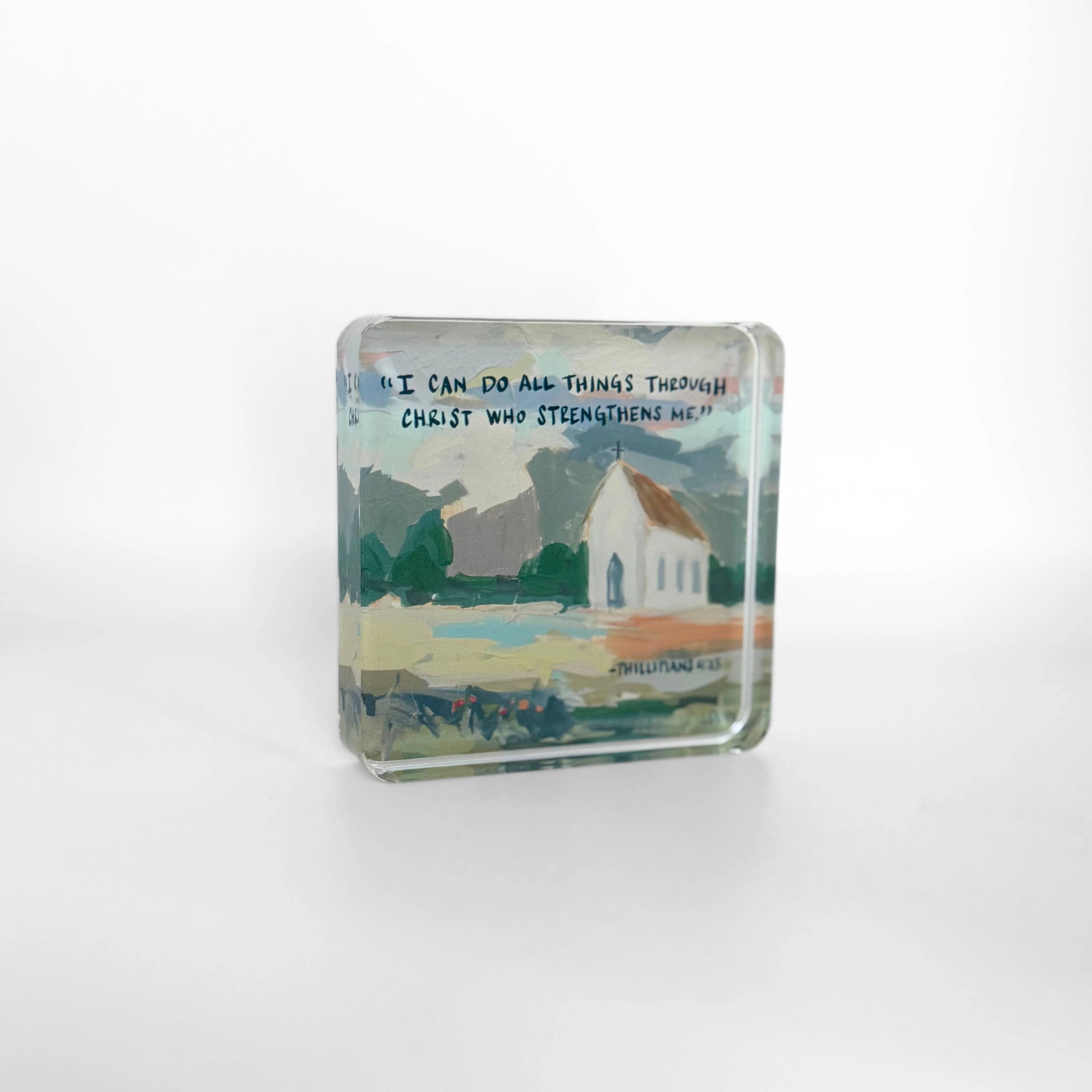 Phillipians 4:13 Acrylic Scripture Block - Image 2