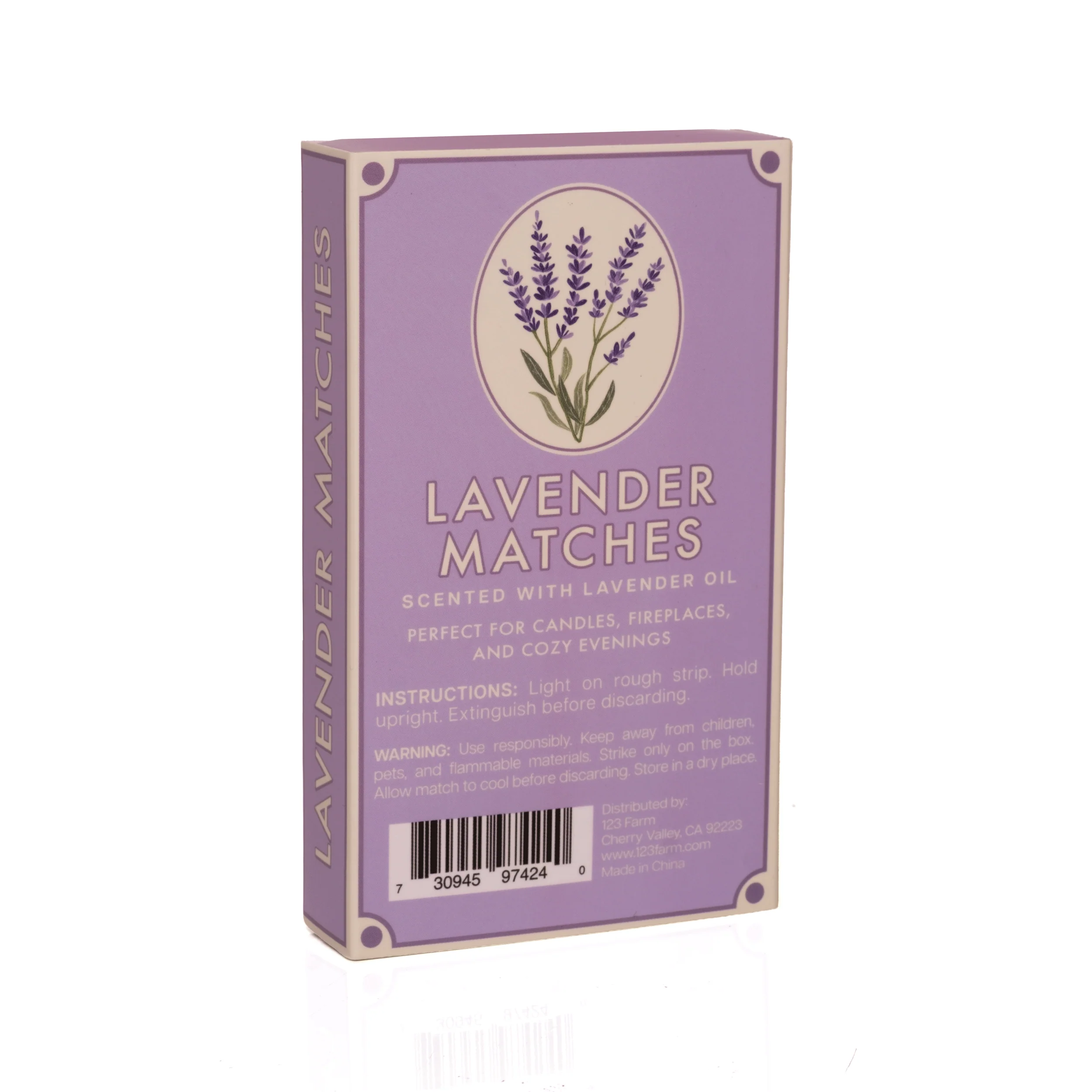 Lavender Scented Matches, Long (3.78") - Image 3