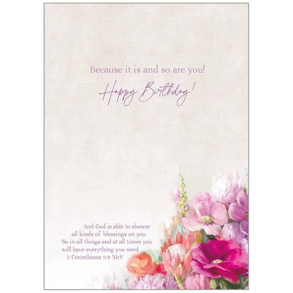 Bright Floral - Faith Birthday Card - Image 2