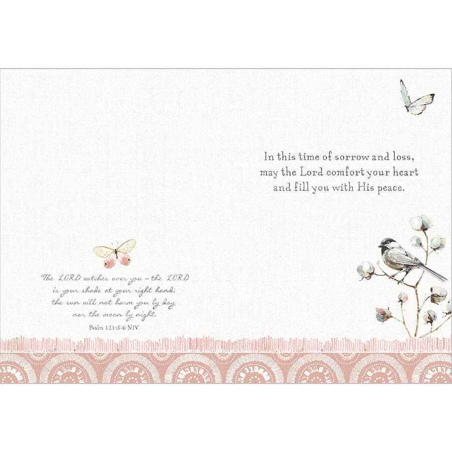 Cotton Wreath - Faith Sympathy Card - Image 2