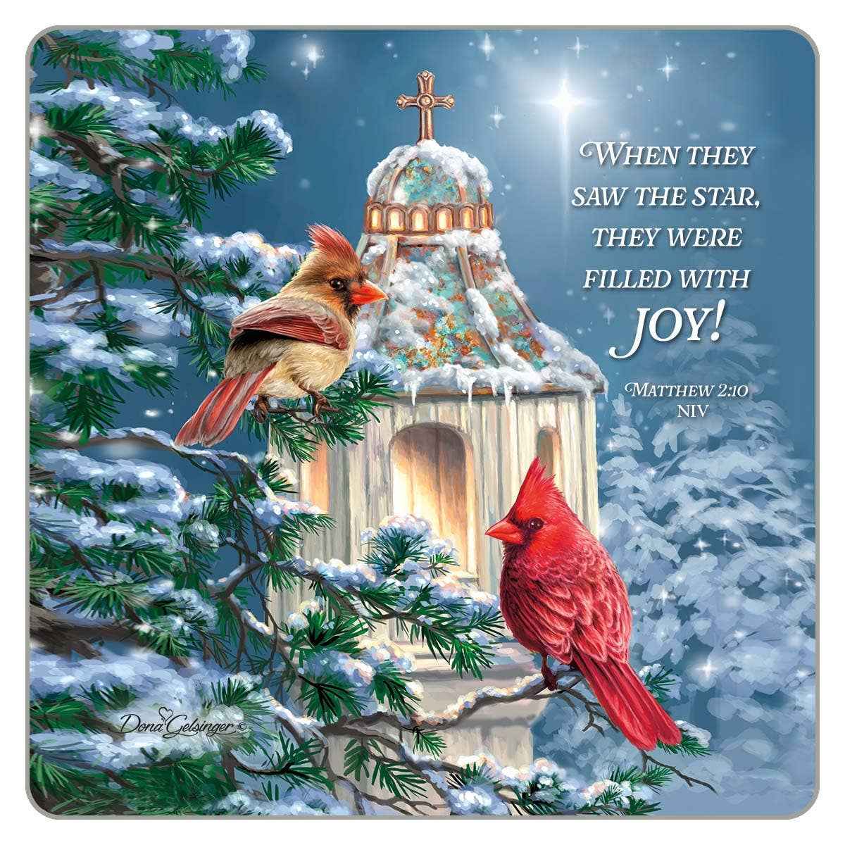 Little Cardinal Chapel Faith Coaster