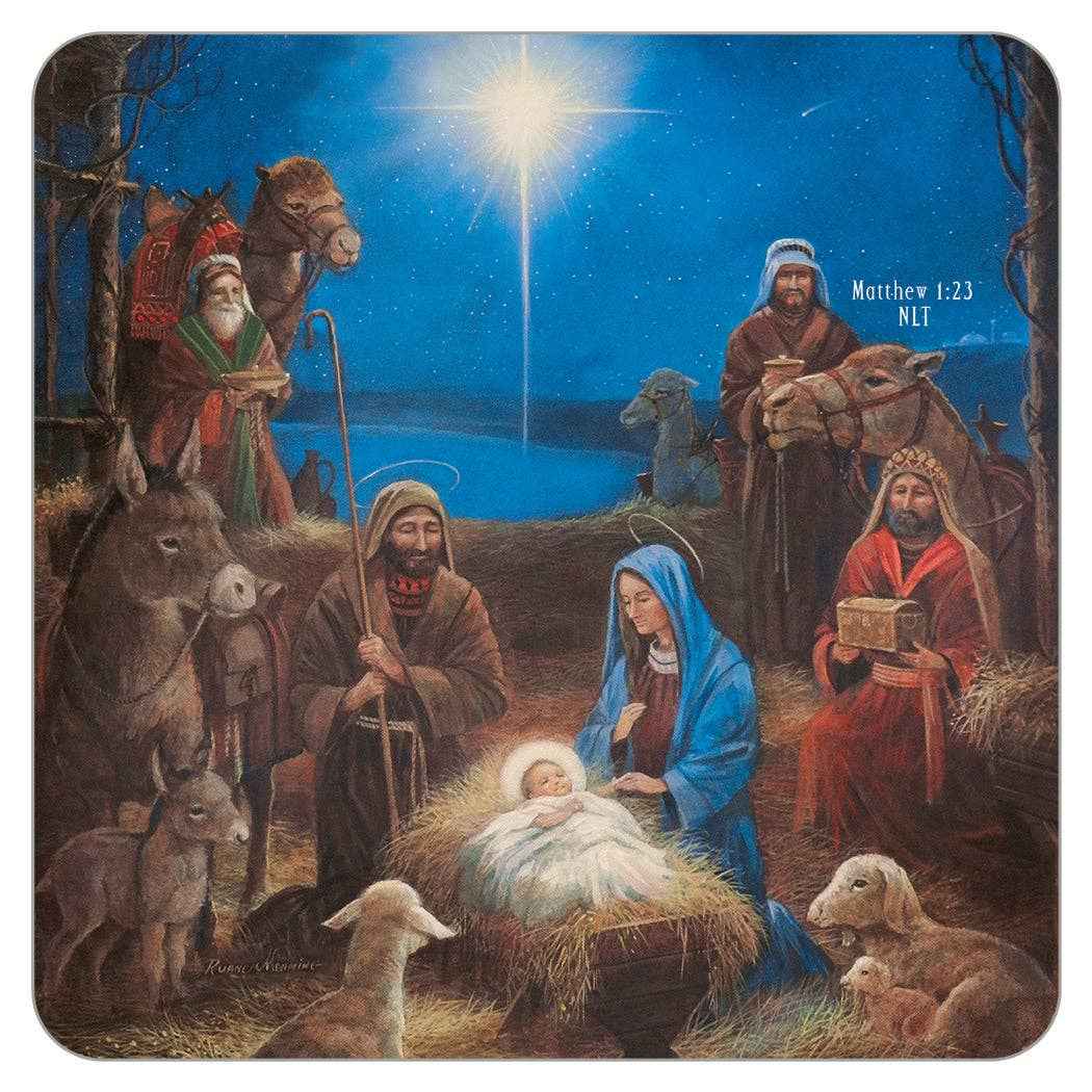 Nativity With Camels Faith Coaster