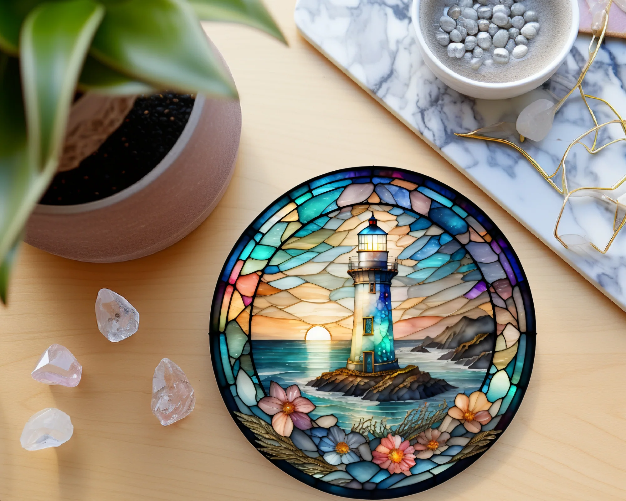 Lighthouse Ceramic Coaster SET OF 4 - Image 6