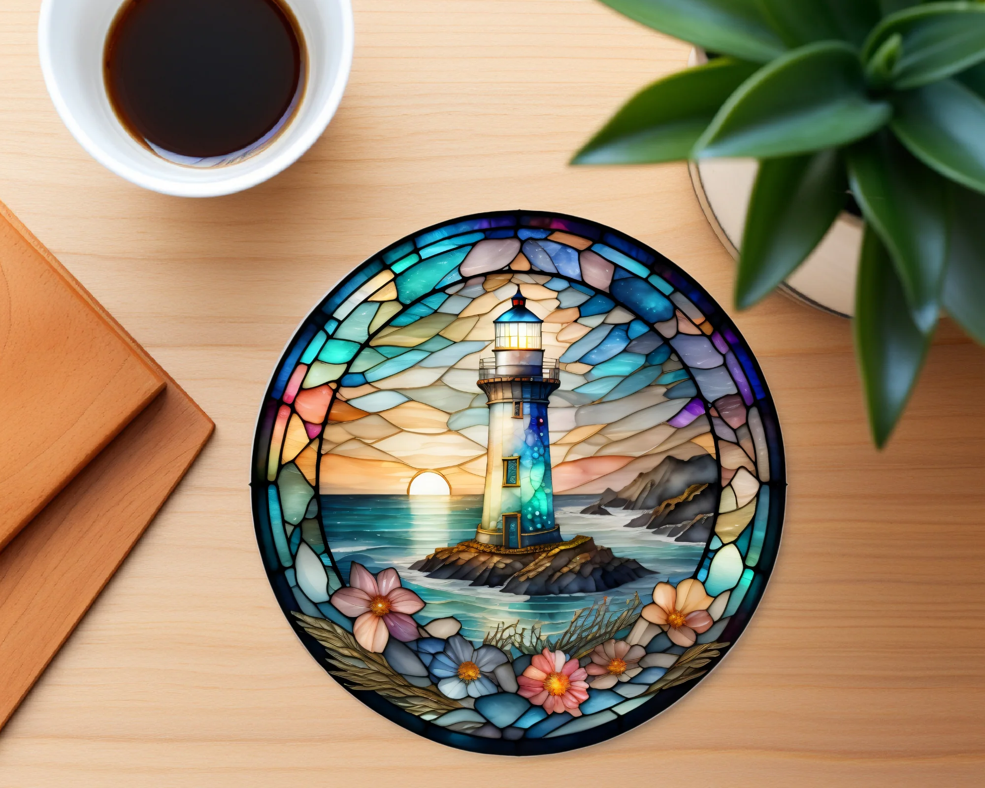 Lighthouse Ceramic Coaster SET OF 4 - Image 8