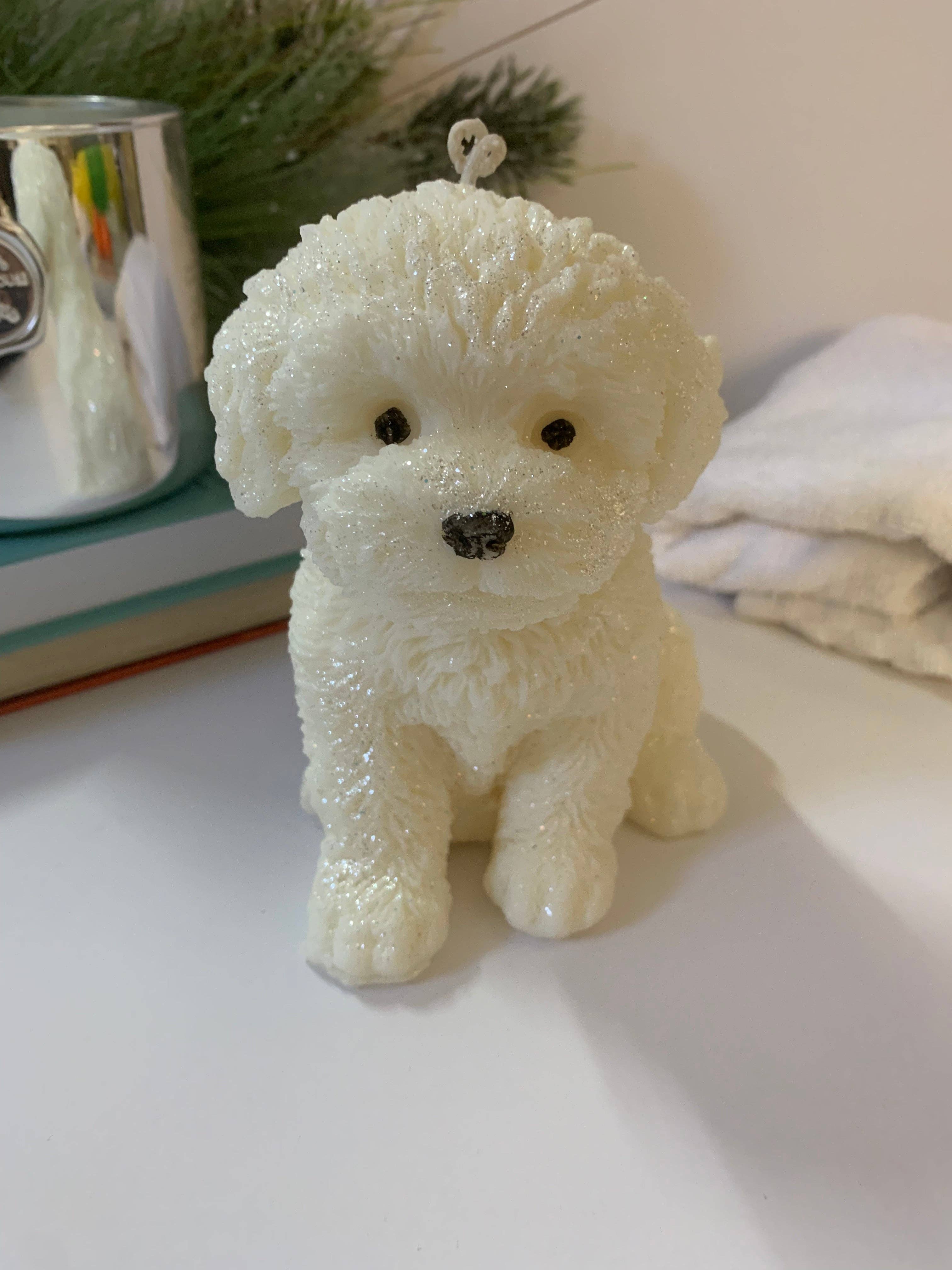 Little White Puppy Candle - Image 2