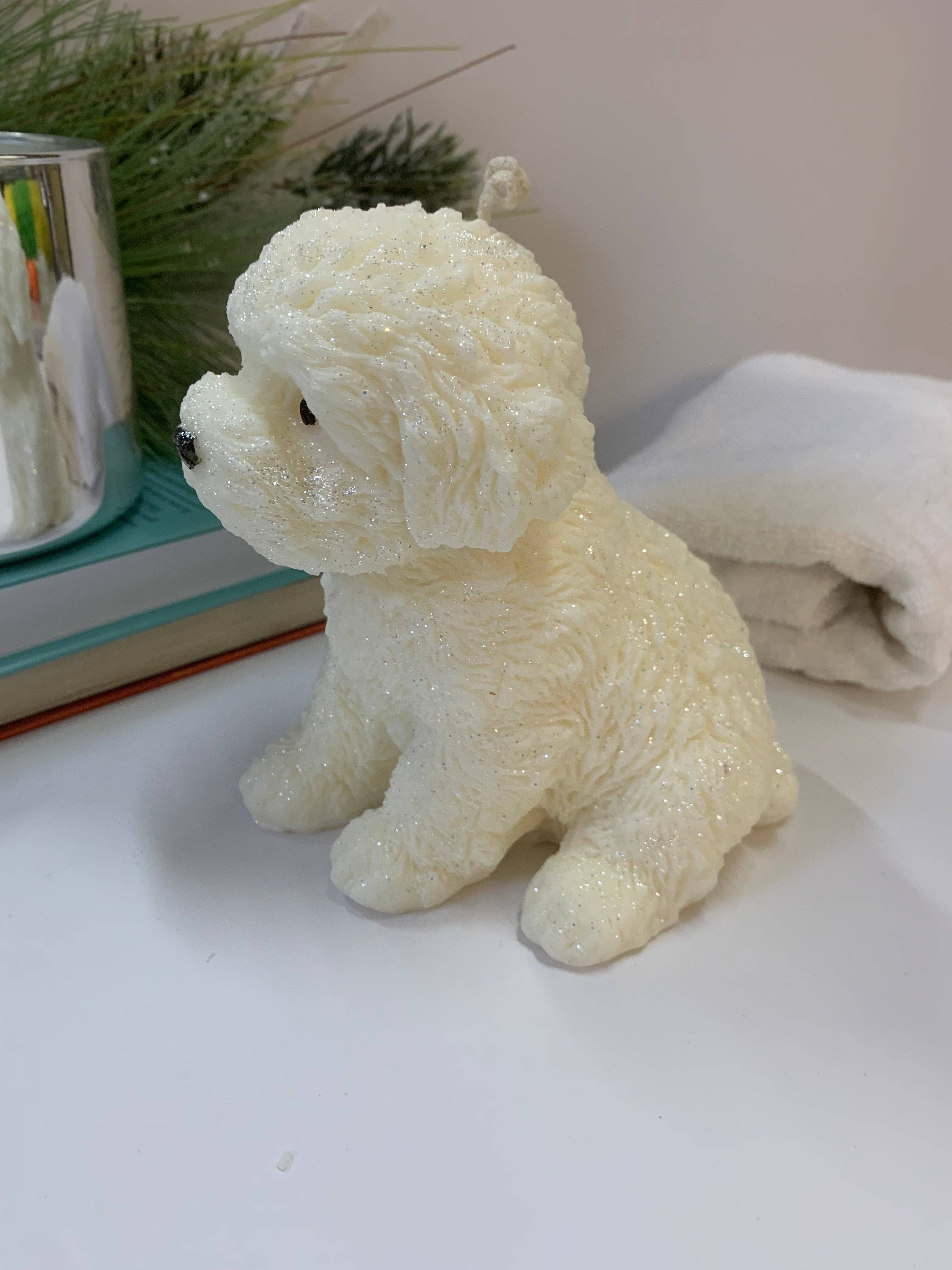 Little White Puppy Candle - Image 4