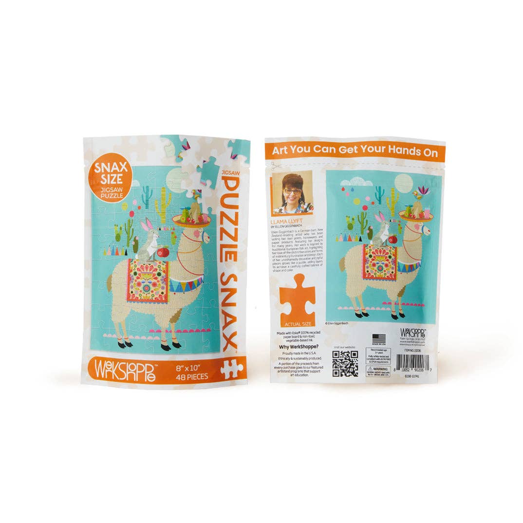 Llama Llyft 48 Piece Jigsaw Puzzle Snax - Image 3