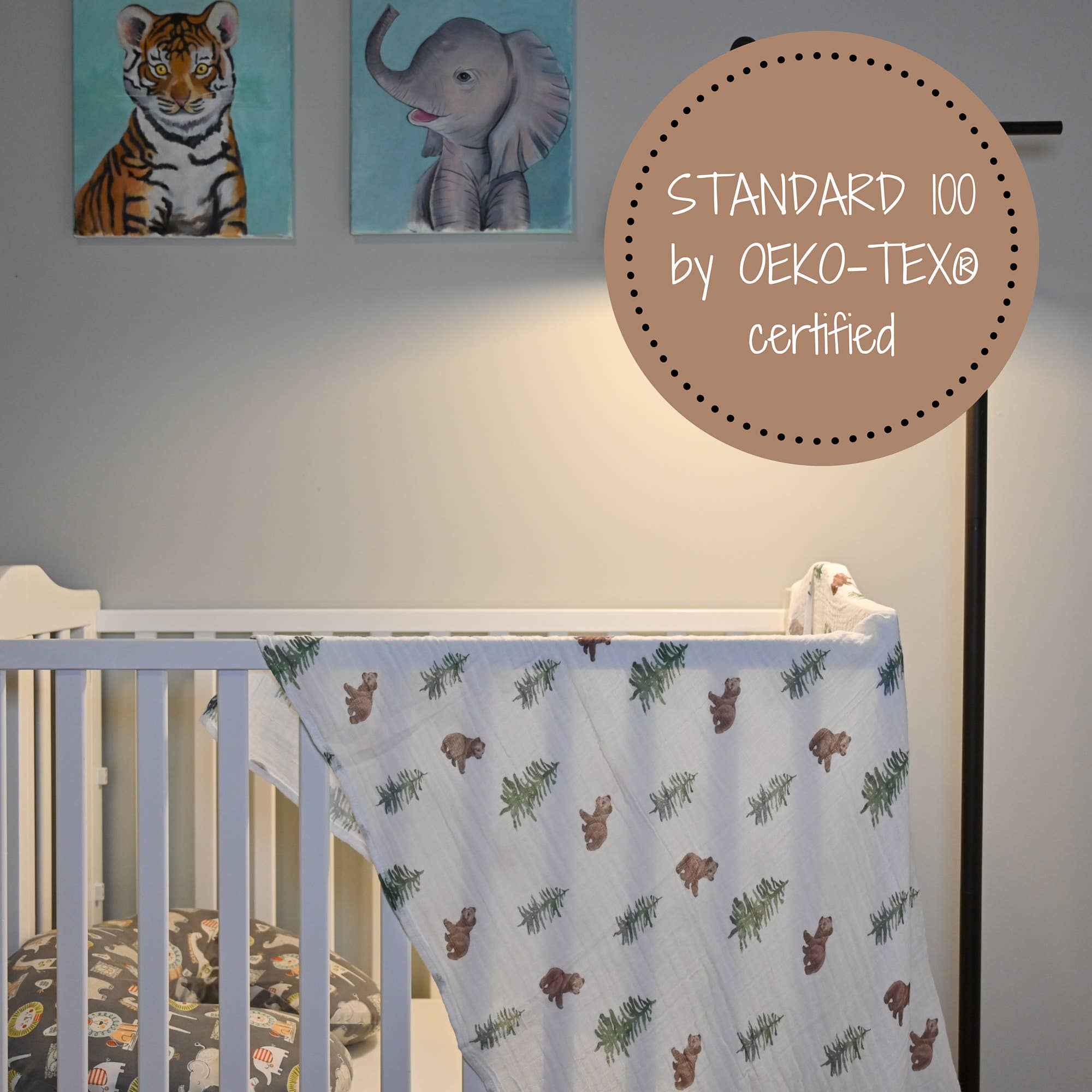 Bear Cub Baby Muslin Swaddle Blanket - Image 5