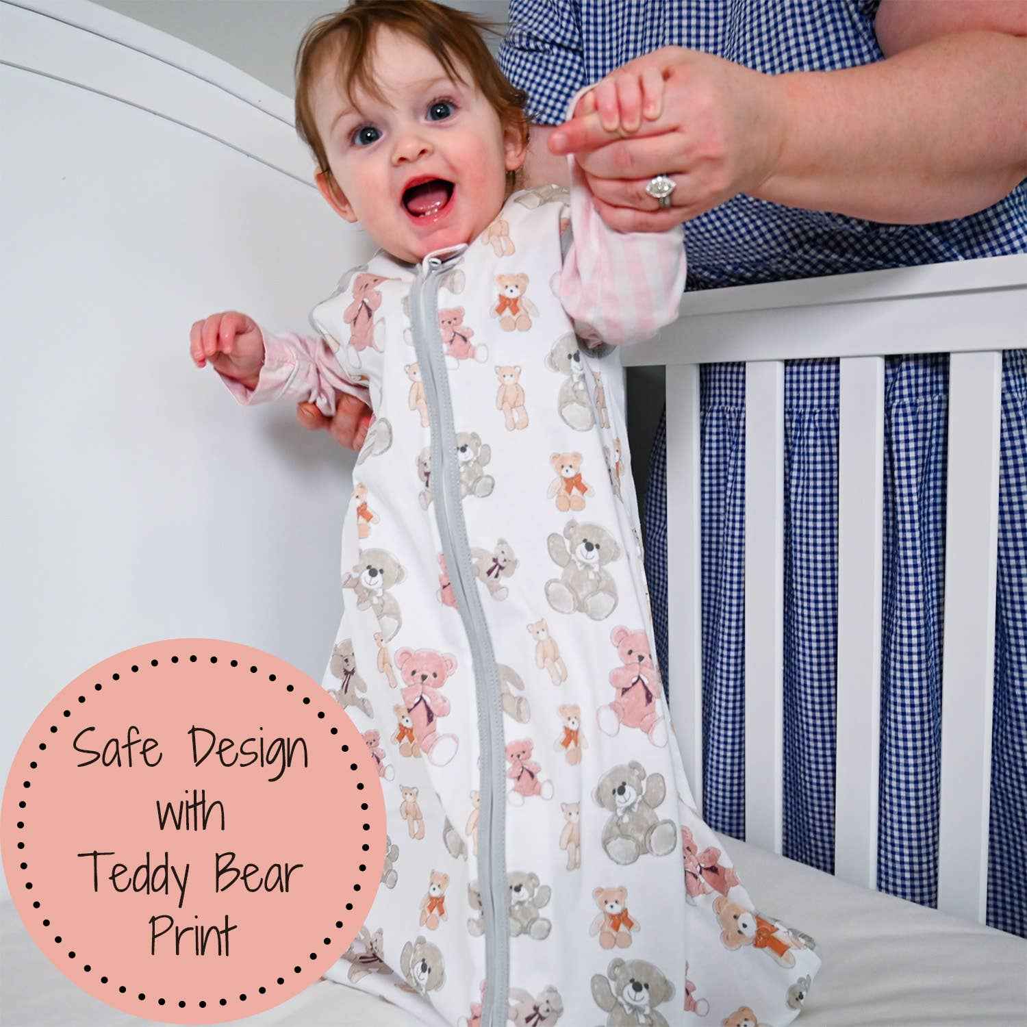 Bear Hugs Baby Sleep Sack, 100% Organic Cotton - Image 5
