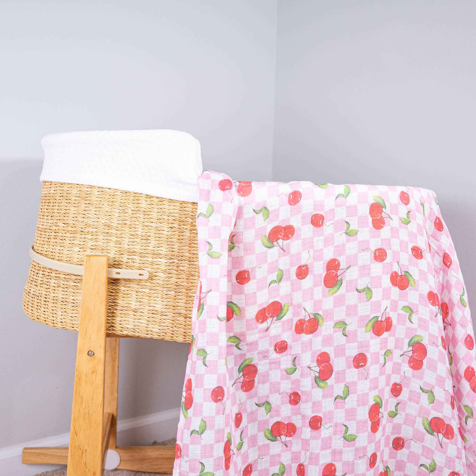 Cherry on Top Baby Muslin Swaddle Blanket - Image 8