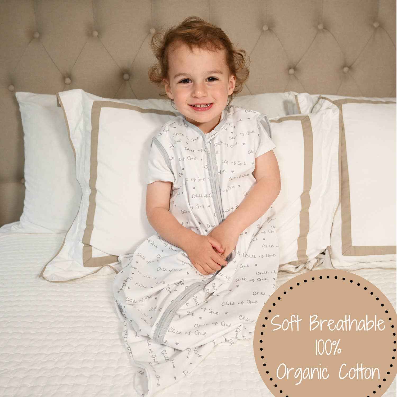 Child of God Baby Sleep Sack, 100% Organic Cotton - Image 3