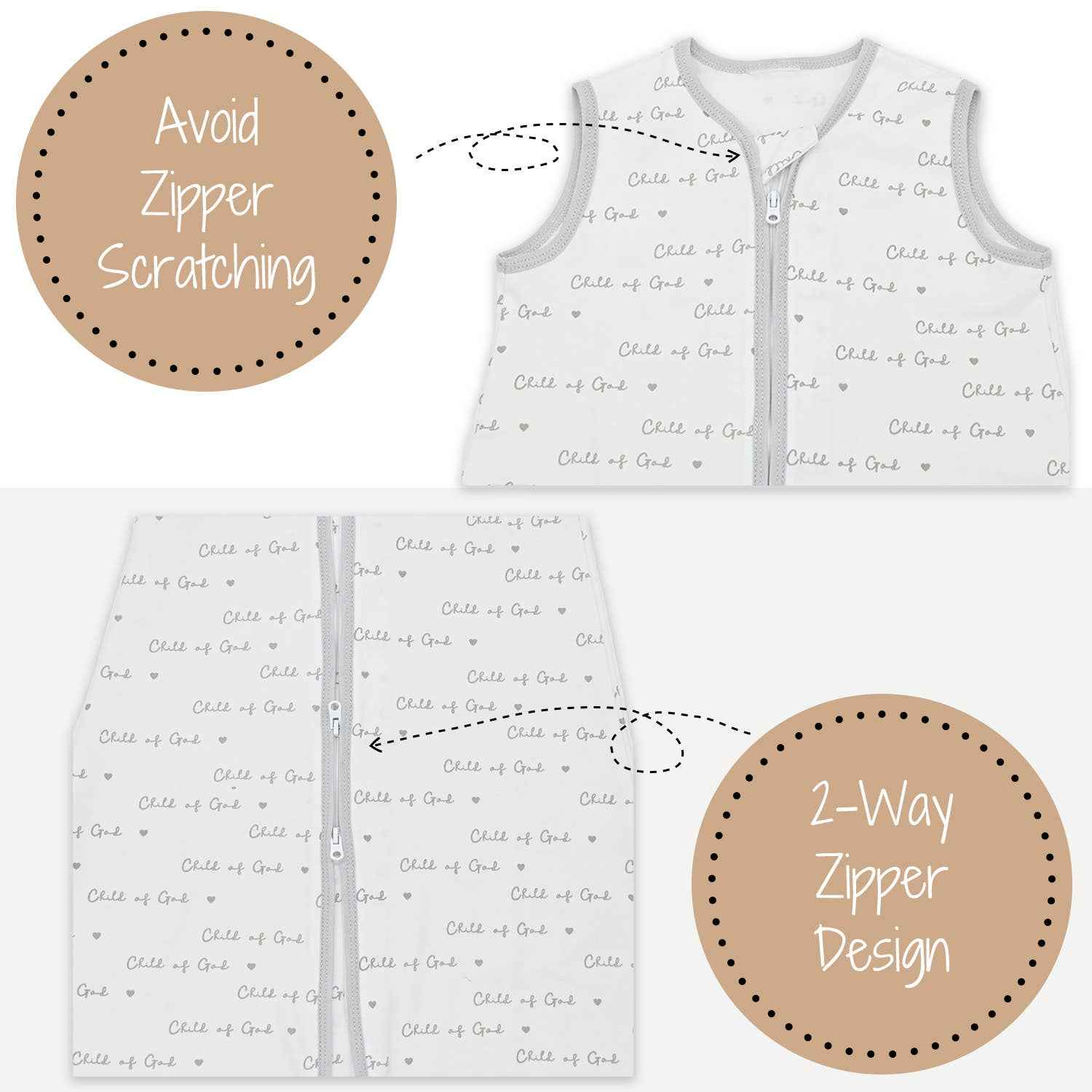 Child of God Baby Sleep Sack, 100% Organic Cotton - Image 6