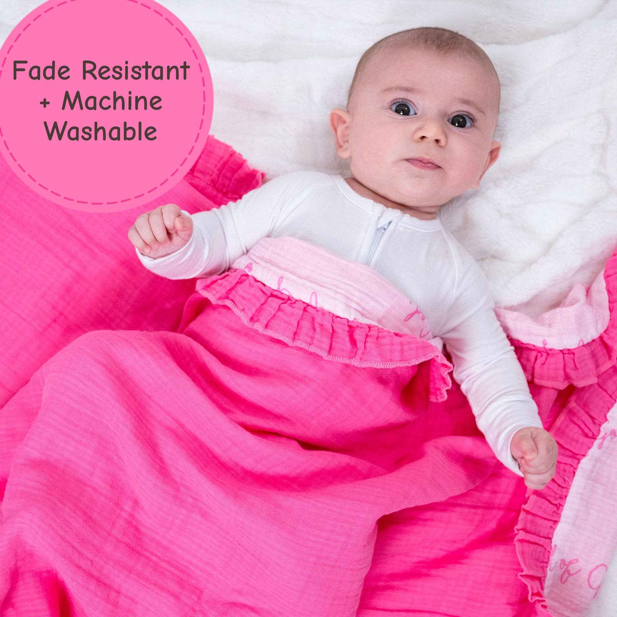Child of God - Pink Ruffle Quilt - Image 5