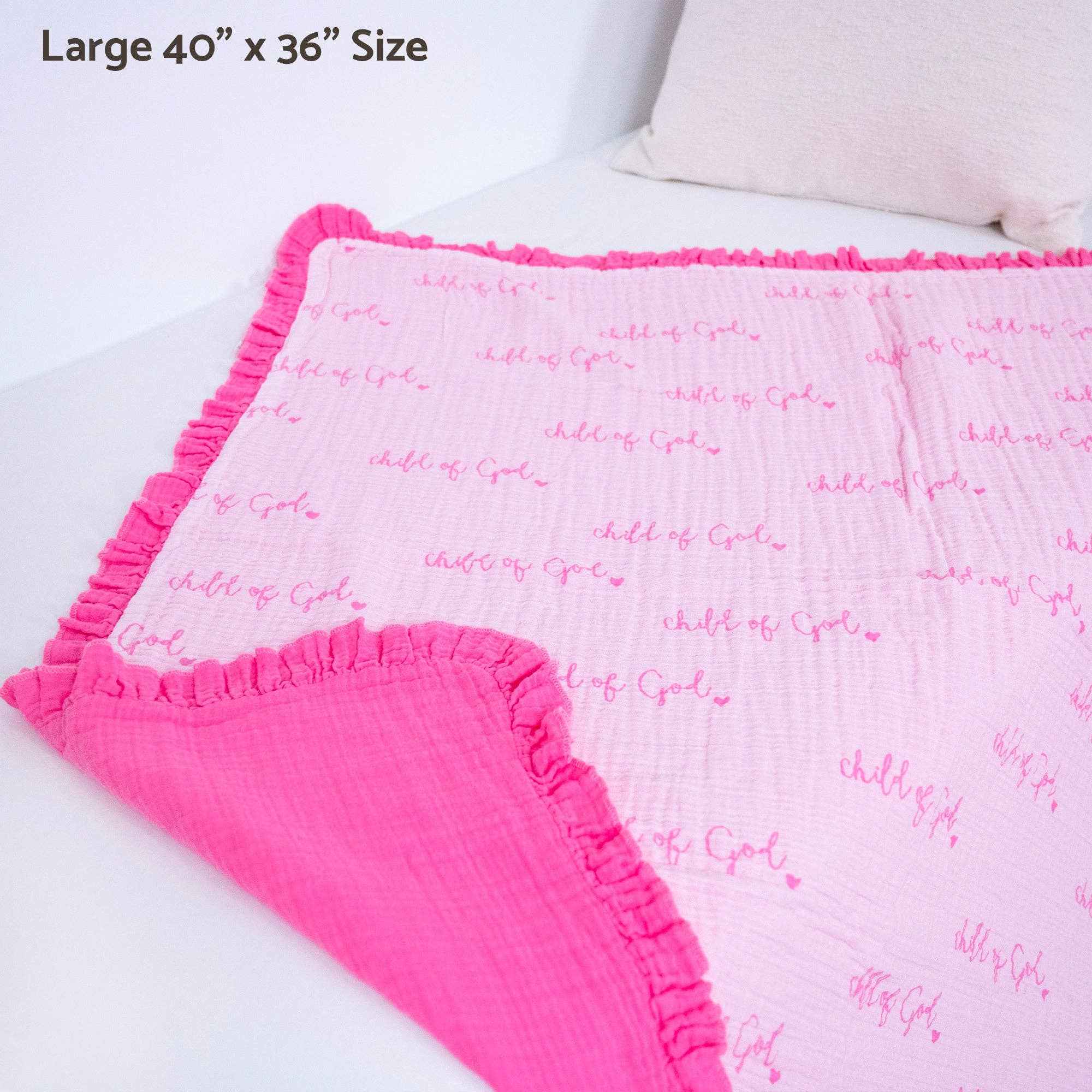 Child of God - Pink Ruffle Quilt - Image 7